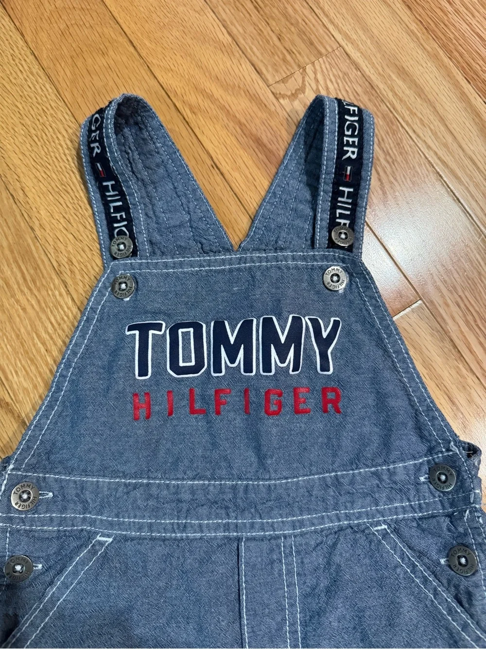 Tommy Hilfiger Denim Short Overalls with Logo